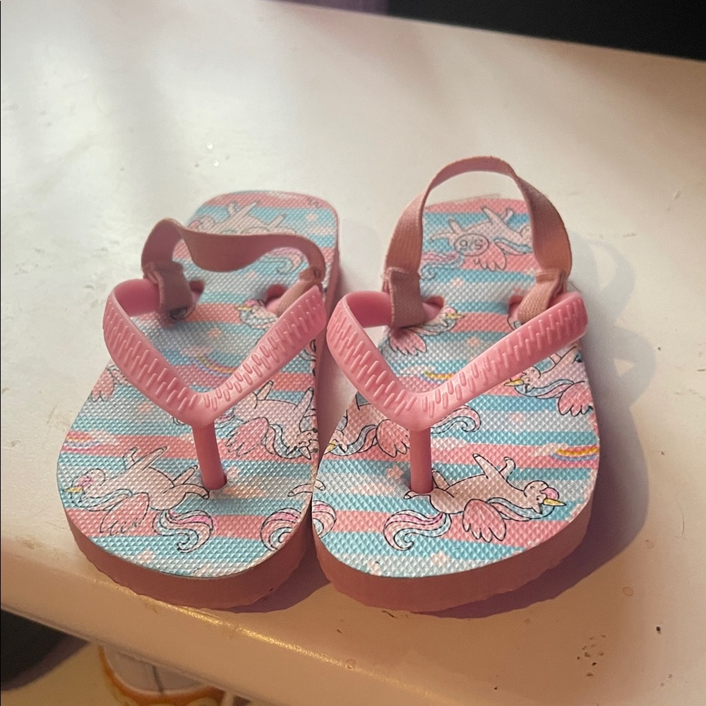 Pink and Blue Kids Flip Flops